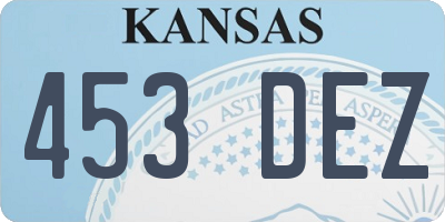 KS license plate 453DEZ