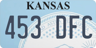KS license plate 453DFC