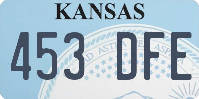 KS license plate 453DFE