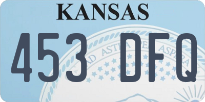KS license plate 453DFQ