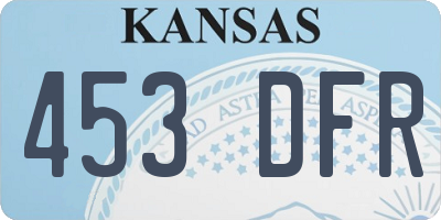 KS license plate 453DFR