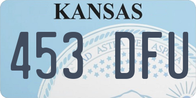 KS license plate 453DFU