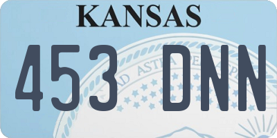 KS license plate 453DNN