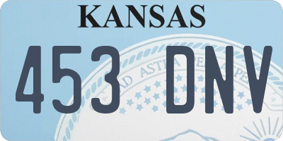 KS license plate 453DNV