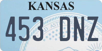KS license plate 453DNZ
