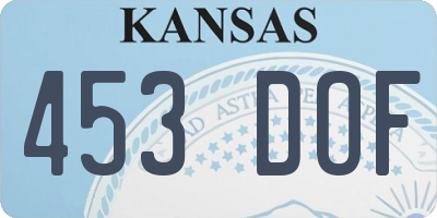 KS license plate 453DOF