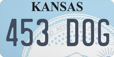 KS license plate 453DOG