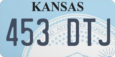 KS license plate 453DTJ