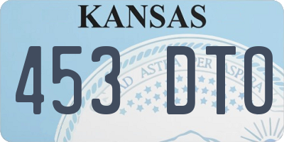 KS license plate 453DTO