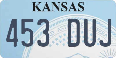 KS license plate 453DUJ