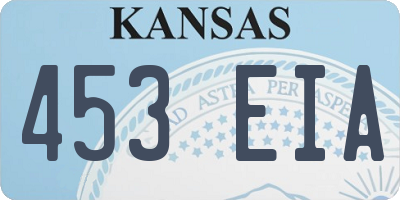 KS license plate 453EIA