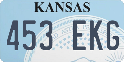 KS license plate 453EKG