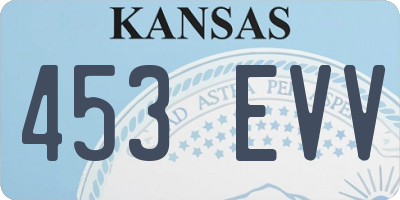 KS license plate 453EVV