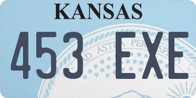 KS license plate 453EXE