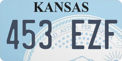 KS license plate 453EZF
