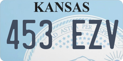 KS license plate 453EZV