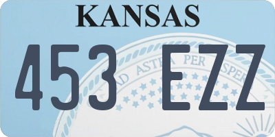 KS license plate 453EZZ