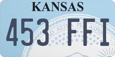 KS license plate 453FFI
