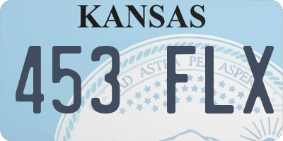 KS license plate 453FLX