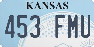 KS license plate 453FMU