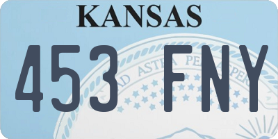 KS license plate 453FNY