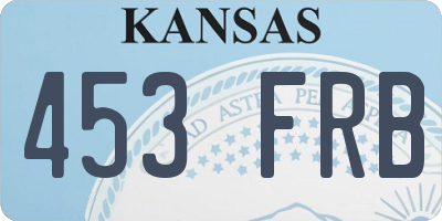 KS license plate 453FRB