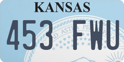 KS license plate 453FWU