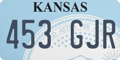 KS license plate 453GJR