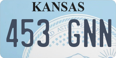 KS license plate 453GNN