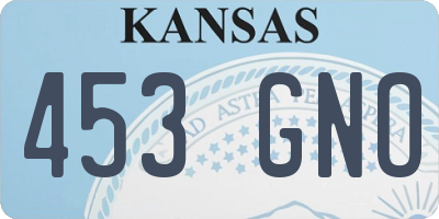 KS license plate 453GNO
