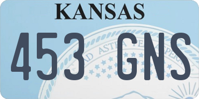 KS license plate 453GNS