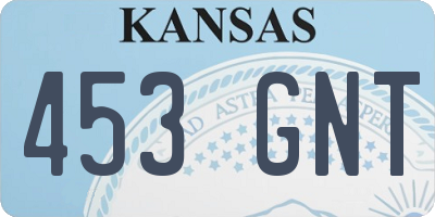 KS license plate 453GNT