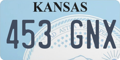 KS license plate 453GNX