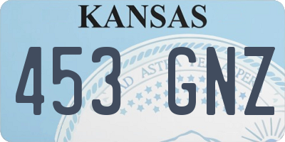 KS license plate 453GNZ