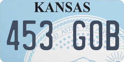 KS license plate 453GOB