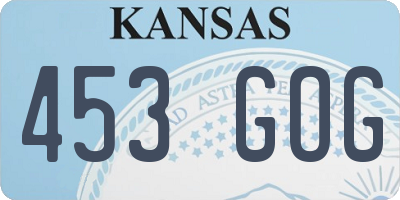 KS license plate 453GOG