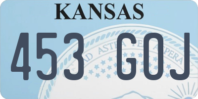 KS license plate 453GOJ