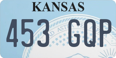 KS license plate 453GQP