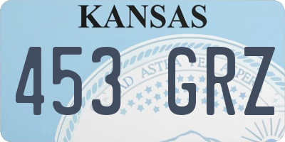 KS license plate 453GRZ