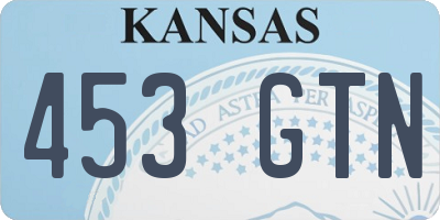 KS license plate 453GTN