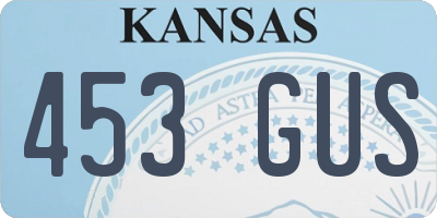 KS license plate 453GUS