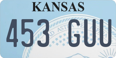 KS license plate 453GUU