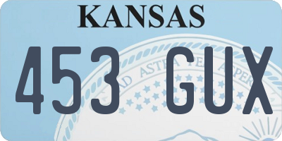 KS license plate 453GUX