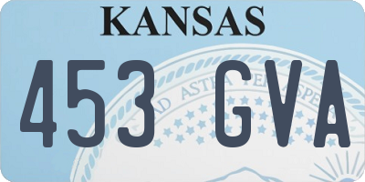 KS license plate 453GVA