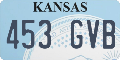 KS license plate 453GVB