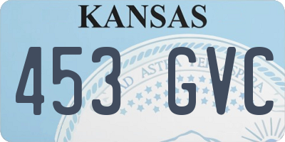 KS license plate 453GVC