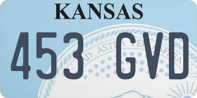KS license plate 453GVD