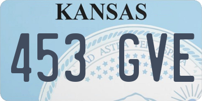 KS license plate 453GVE
