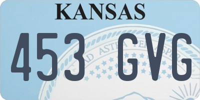 KS license plate 453GVG