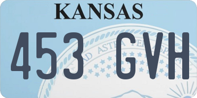 KS license plate 453GVH